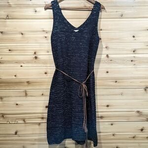 Soft Surroundings Dress Womens Large Sweater Knit Tank Dress Belted